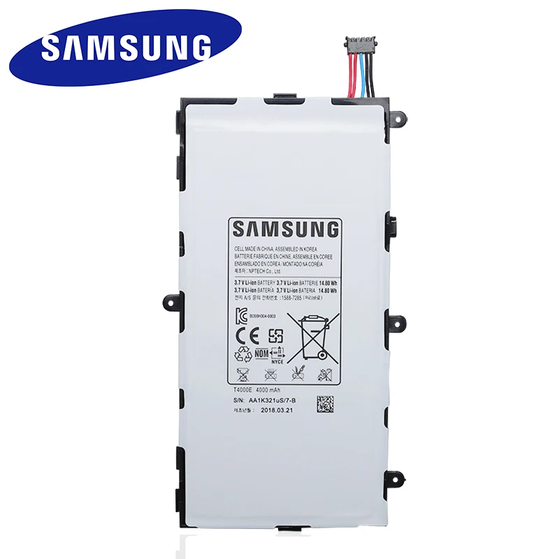 100% Оригинальный аккумулятор для планшета T4000E Samsung GALAXY Tab 3 7 0 T210 T211 T2105 T217A запасной