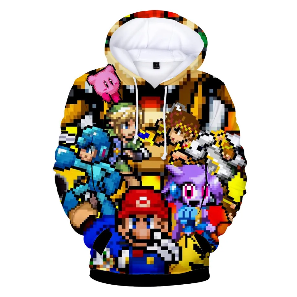  Print Hoodies Kawaii 3D Tracksuit Sweatshirts Mario Hot Sale Long Sleeve Women Clothes 2018 Kpop To