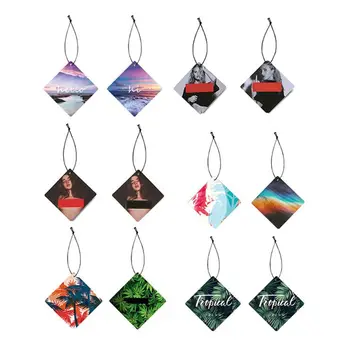

Colorful Styling Hanging Car Solid Perfume Papers Car Interior Decoration Air Freshener Mirror Auto Car Ornaments qiang