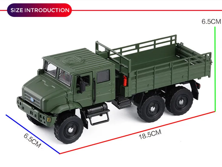 Высокое качество, 1:36, полностью сплав, военная модель грузовика, имитация внедорожной модели, металлический звук и светильник, игрушки