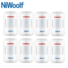 433 МГц беспроводной датчик движения, инфракрасный датчик ПИР, для домашней охранной GSM системы сигнализации. 8 штук включают в себя