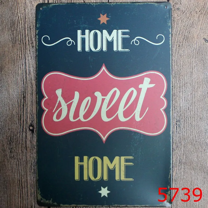 Sweet Home Vintage Style Tin Sign Wall sticker Iron Antique Metal Tin