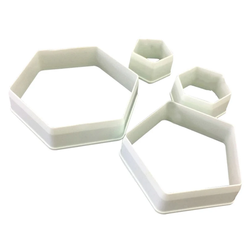 

4Pcs Soccer Shape Mould DIY Sugar Craft Decorating Fondant Cake Mold Print Plunger Football Cookie Cutter Kitchen Baking Tools