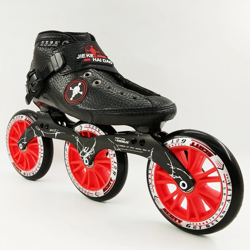 المهنية سرعة التزلج الأحذية 125 ملليمتر 3 عجلات الكبار التزلج النساء/الرجال 2017 جديد مضمنة تزلج الأحذية الرياضية