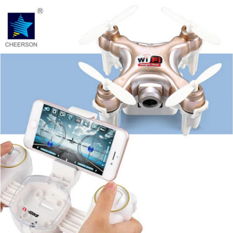 Cheerson беспилотный мини Дрон CX10WD с Wi Fi FPV камерой возможностью управления телефоном