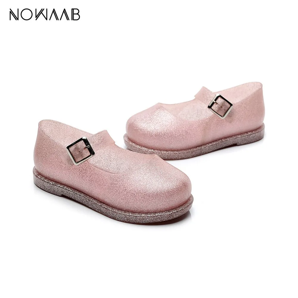 Mini Melissa/Новинка года; Светодиодный светильник; прозрачные сандалии для девочек; сандалии принцессы для девочек; нескользящая детская пляжная обувь