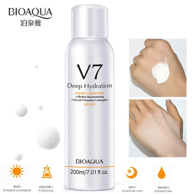 200 мл отбеливающий крем-консилер солнцезащитный изоляционный спрей водонепроницаемый V7 увлажнение содержит 7 витаминных комплексов по уходу за кожей