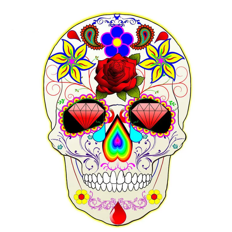 

Iron On Patches Skull Patch T-shirt Dresses Heat Transfer Ironing Stickers A-level Washable Parches Para La Ropa