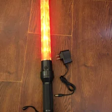 Стиль зарядки наружная безопасность светящаяся палочка регулировщика безопасности предупреждающий сигнал мигает ночью огонь флуоресцентная палочка ручной работы