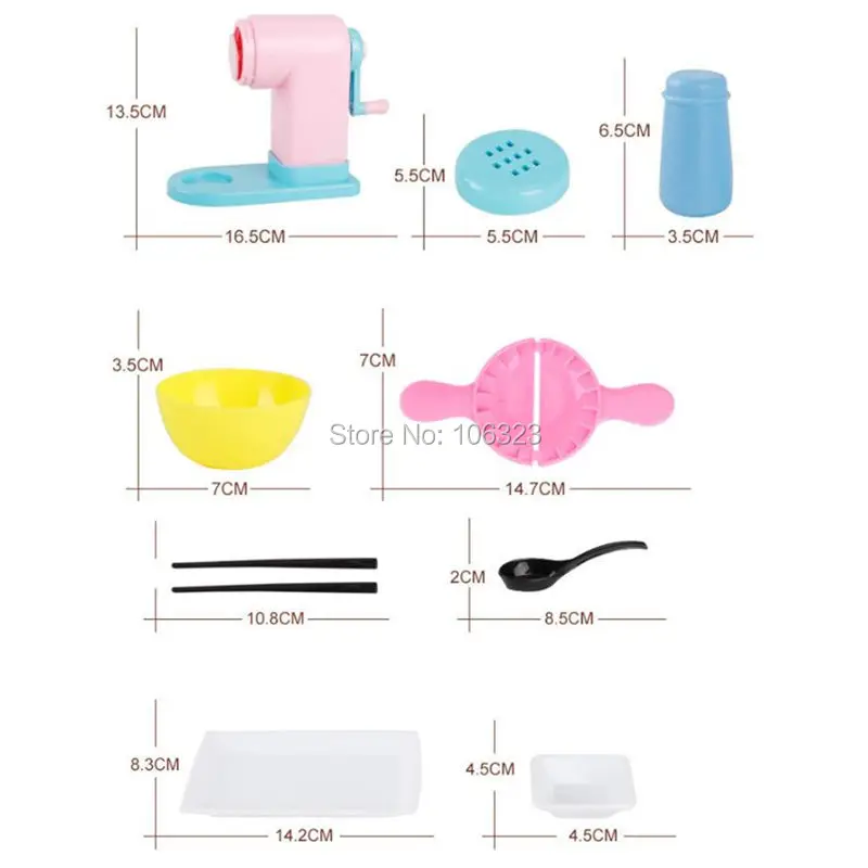 Molde de Argila de Cor Máquina de Macarrão Fabricante de Bolinhos Brinquedo de Comida Kit de Ferramentas de Modelagem de Plasticina de Cozinheiro Novo Tóxico Chinesa Playdough 3d Não 12 Argila de modelagem