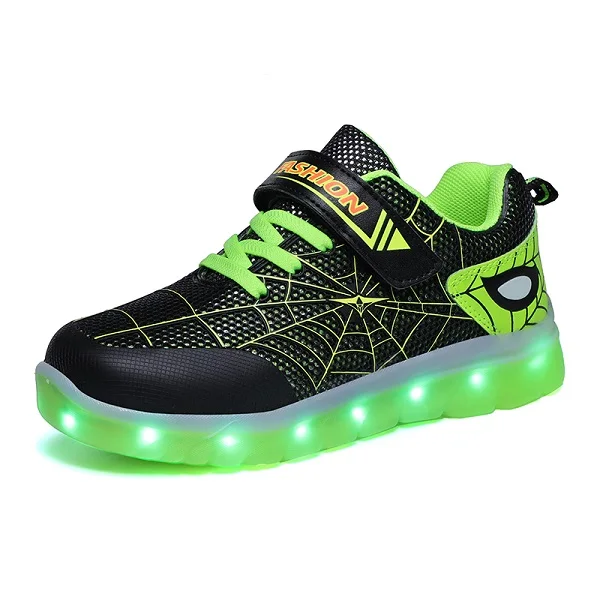 children's shoes for sale Green Pink USB New Charging Basket Led Children Shoes With Light Up Kids Casual Boys&Girls Luminous Sneakers Glowing Shoe enfant best children's shoes Children's Shoes