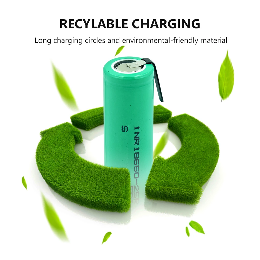 Высокая дренажная 20A INR 18650-25R литиевая батарея 3,7 V 2500mAh перезаряжаемый разряд, предназначенный для hg2 батарей+ DIY никель