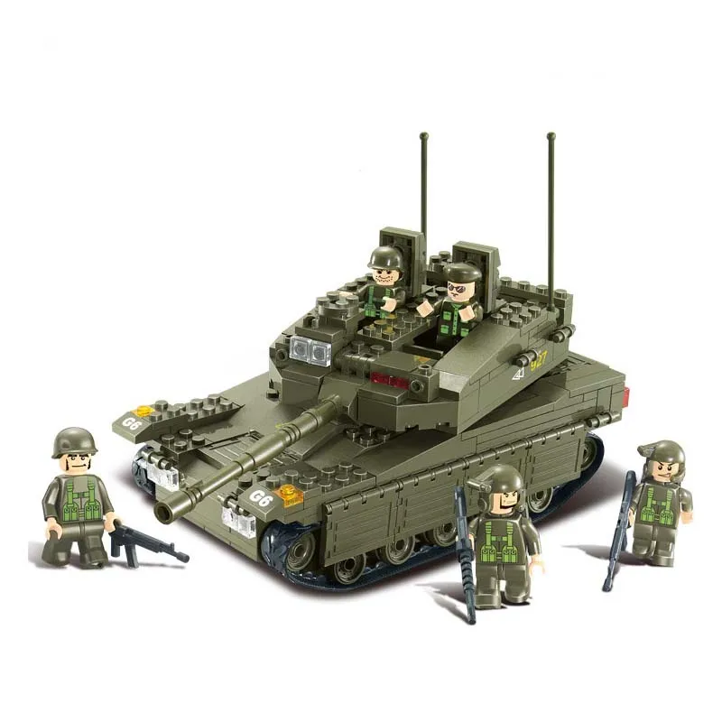 

World War II military series Israel Merkava MBT main battle tank 5 Figures Building Blocks Bricks toy for Kids Christmas Gifts