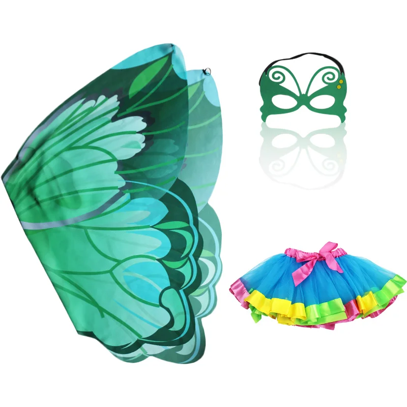 От 3 до 7 лет. Y.O/специальный костюм с синей бабочкой для девочек; костюм сказочного животного для девочек; костюм с бабочкой для девочек; вечерние игрушки; костюм с крыльями феи - Цвет: Синий