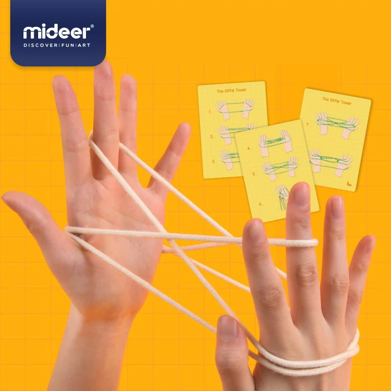 

MiDeer Cat's Cradle Classic Game Children String Hand Game Finger String Toy for 2~4 Players 6Y+