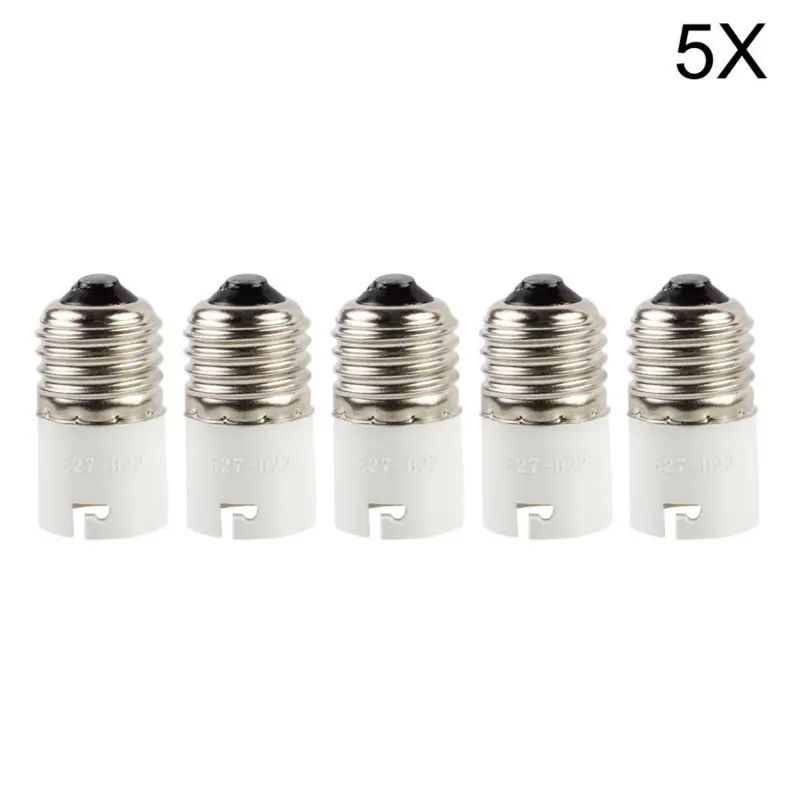 

5x Bayonet 250V 500W Plastic E27 Male to B22 Female LED Light Lamp Bulbs Adapter Converter Holders