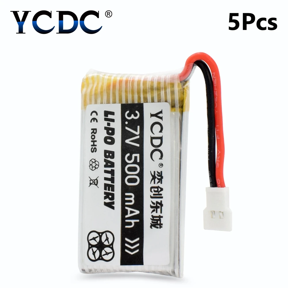 5 шт. 3,7 V 380 500 600 850 1200mAh Lipo аккумулятор для Syma X5 X5C X5S X5SC X5SW RC Квадрокоптер с дистанционным управлением - Цвет: 5x 500mAh