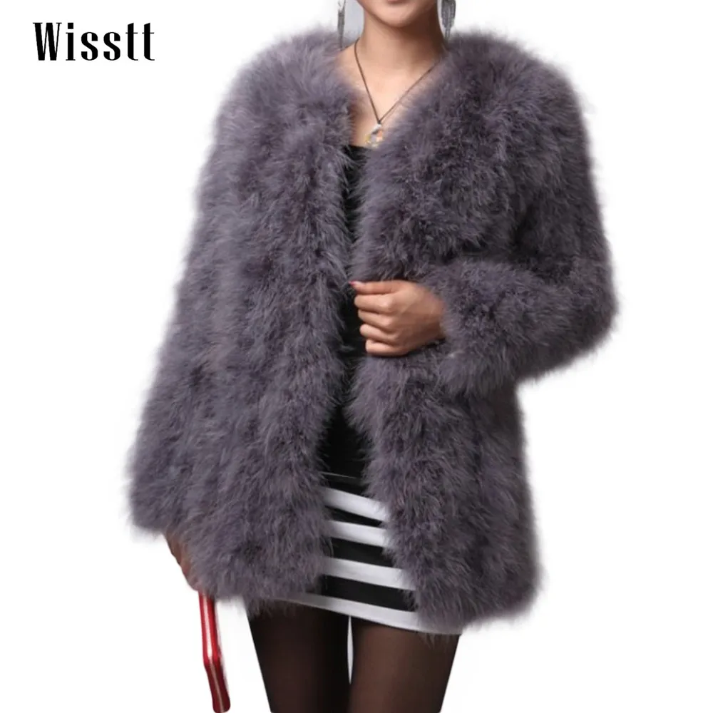 Wisstt Fashion Winter Women Fur Coat Women Shaggy Coat Long Sleeve Fluffy Fur