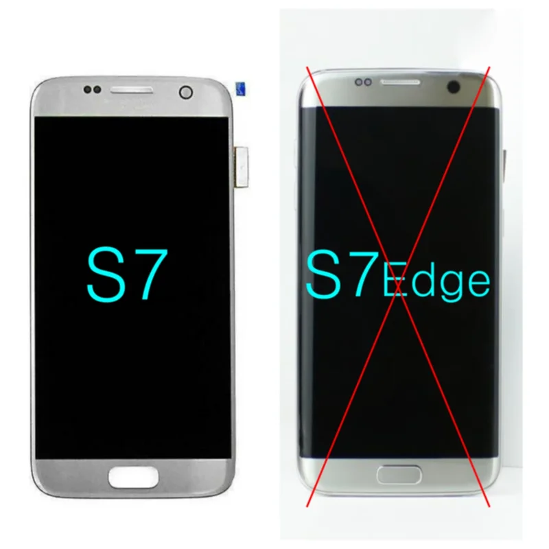 100% тест samsung S7 ЖК экран с рамкой для Galaxy G930 G930F дисплей сенсорным экраном