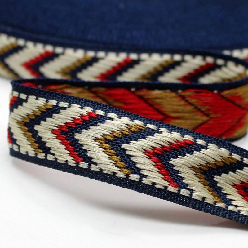 

embroidery ethnic jacquard webbing woven tape lace ribbon trim 2.3cm tribal boho DIY garment bag gift accessory native zakka sew