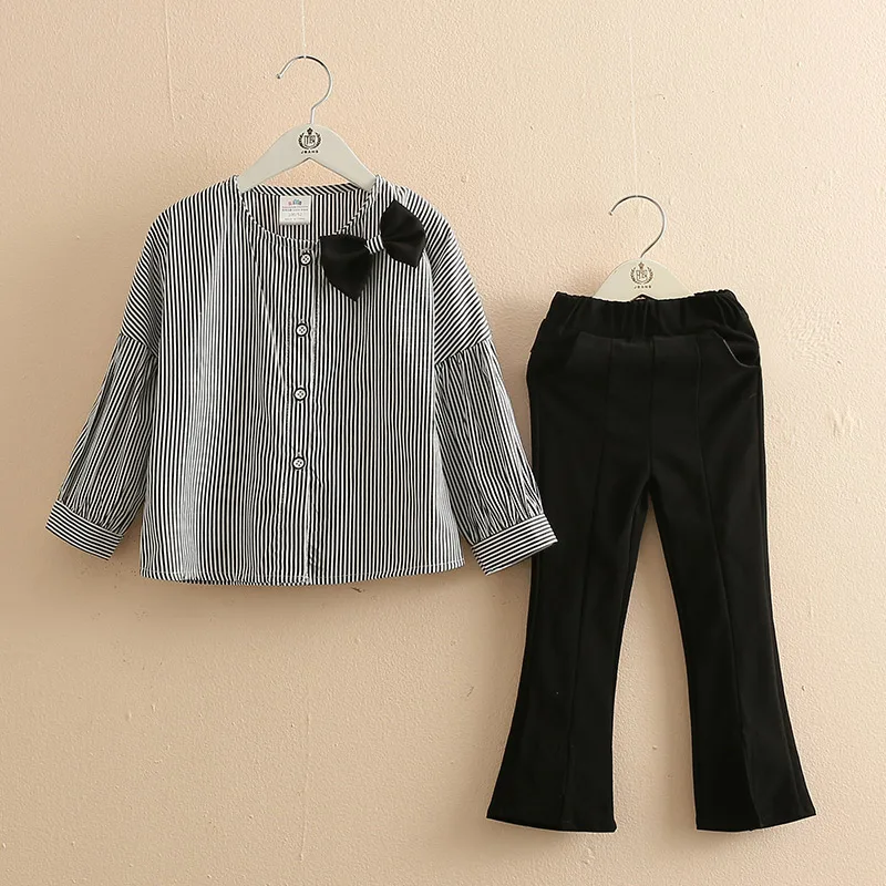

Spring new girls children's wear children's shirt flared pants long pants