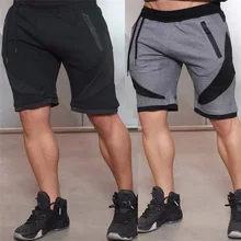 Летние мужские шорты, эластичные, для бодибилдинга, для мышц, спортивные штаны, для фитнеса, повседневные, средние шорты, брюки, Бермуды, masculina# M28# N