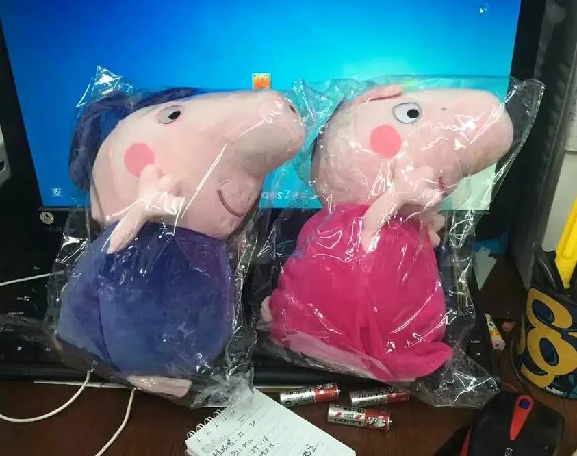 30 см, 2 шт/комплект шт./компл. Peppa Pig кукла-Peppa Джордж, мамы, папы, детей дедушка бабушка подарок на день рождения Набивные плюшевые игрушки Игрушка