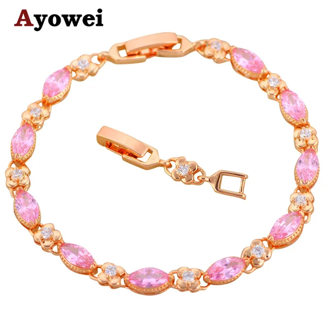 Ayowei Hot In My Trendy Charm Bracelets Grigeous Pink Ayowei Hot In My Trendy Charm Bracelets Grigeous Pink Garnet Gold Tone For Women