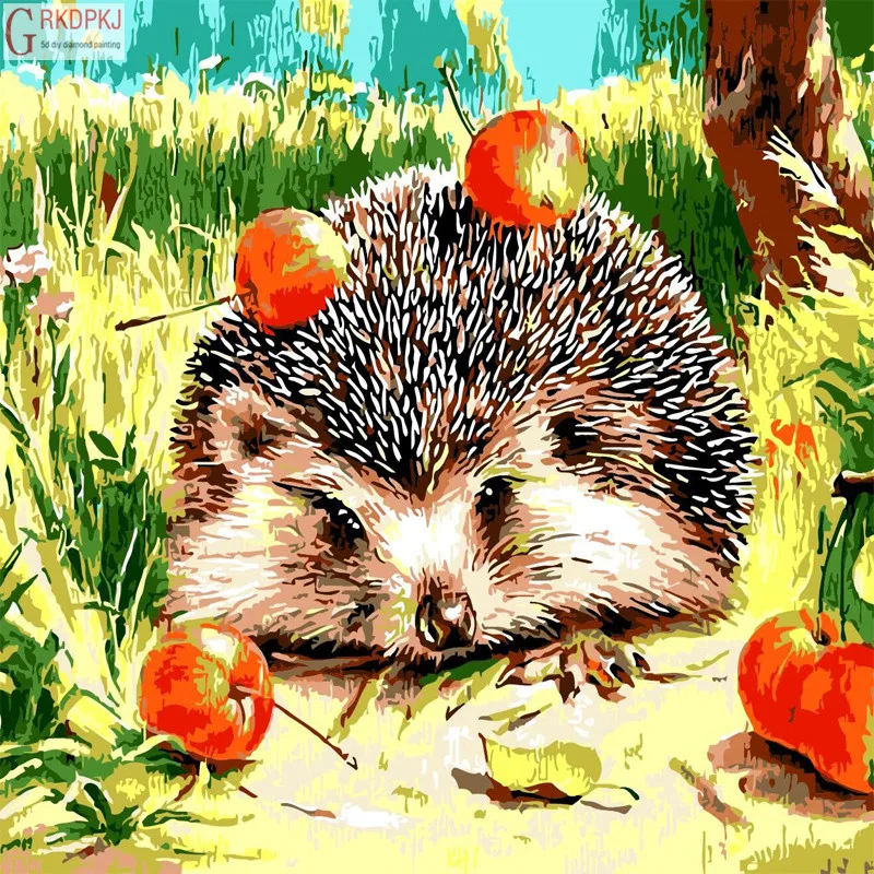 Hedgehog fruit DIY diamond painting full square round diamond