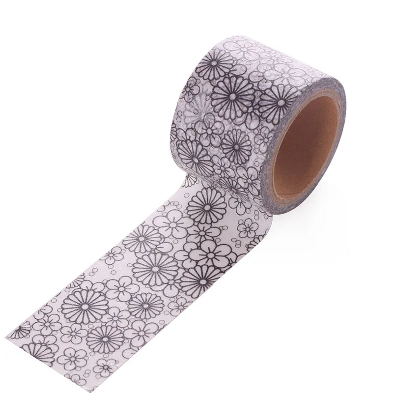 

1pcs Secret Garden DIY Japanese Washi Tape Scrapbooking Tools Papelaria Decorative Masking Tape Hand Painted Paper Tape 5m