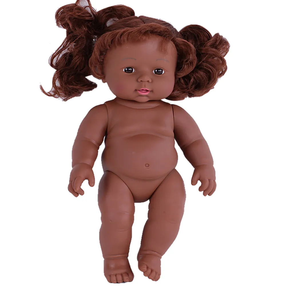 

Newest Reborn Black Girl Dolls African American Dolls Lifelike 12 inch Movable Joint Play Doll Hot Sale 2018 For Childrens @30