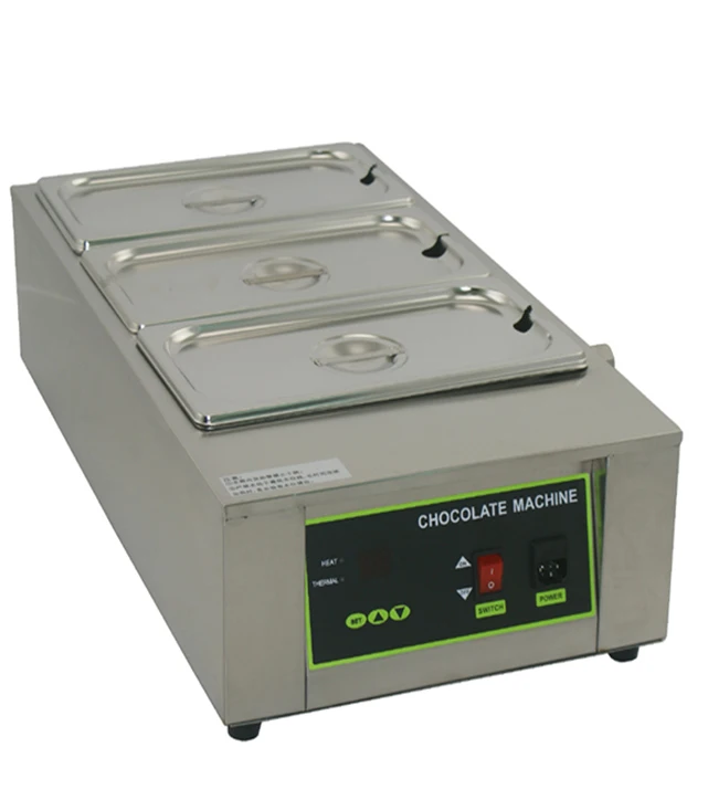 

Free shipping 110v 220-230V Commercial Chocolate melting machine 12KG Capacity 3 Tanks