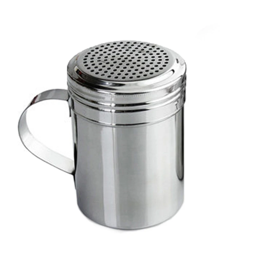 

1/2pcs Dredge Versatile Barbecue Powder With Handle Dispenser Sugar Pepper Spice Bottles Stainless Steel Salt Shaker