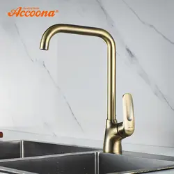 Accoona кухонный кран полированный масло терли латунь поворотные кухонные раковины смесители 360 градусов вращающийся кухонный смеситель кран