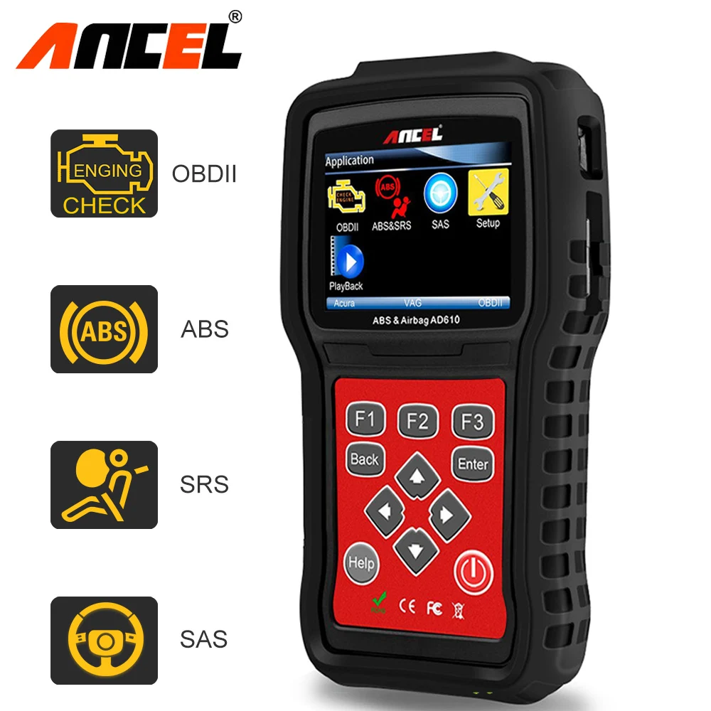 Original Ancel AD610 ABS SRS Airbag Air Bag Crash Data Reset Tool