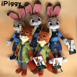 22-28 см Фильм Дети чучело животных плюшевые игрушки новейший Zootopia полицейский Кролик Джуди Хоппс и лиса Ник Вайлд мультфильм кукла детский