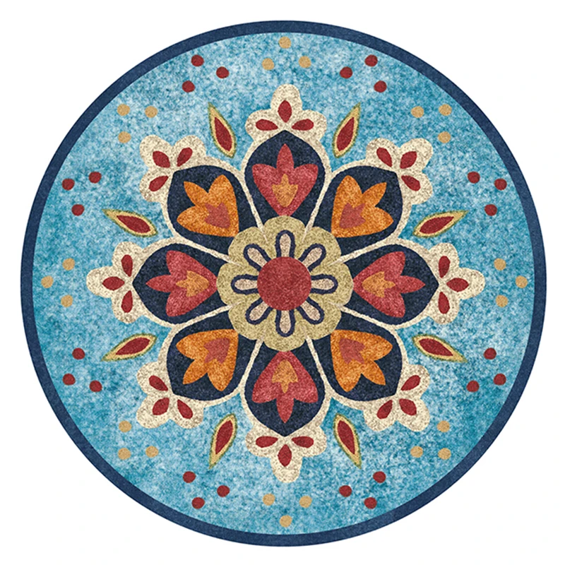 Скандинавские ретро этнические жаккардовые мандалы круглый коврик с цветочным принтом круглые ковры для гостиной детской комнаты коврик для ползания одеяло