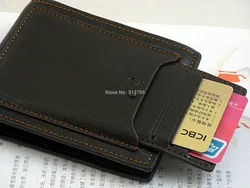 

New Men Leather Wallet Pockets Money Purse ID Credit Card Clutch Black Multi Cards Holder Wallets With Removable Card Slots