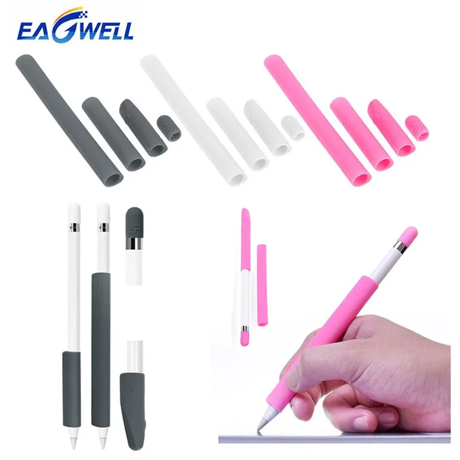 

For Apple Pencil Case Non-Slip Silicone Sleeve Cover Case Holder Tip Nib Cap Protector Wrap Kit For Apple iPad Pro Touch Pencil