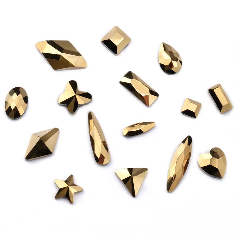 1-Pack-Aurum-Nail-Art-Decorations-Stones-Flat-Back-Shape-Crystal-Gold-Glass-Nail-Rhinestones-For