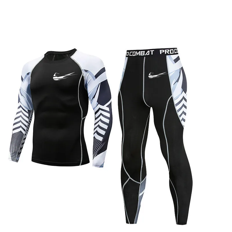 

High quality compression men's sports suit quick-drying running men's T-shirt shirt clothes sports jogging exercise gym fitness