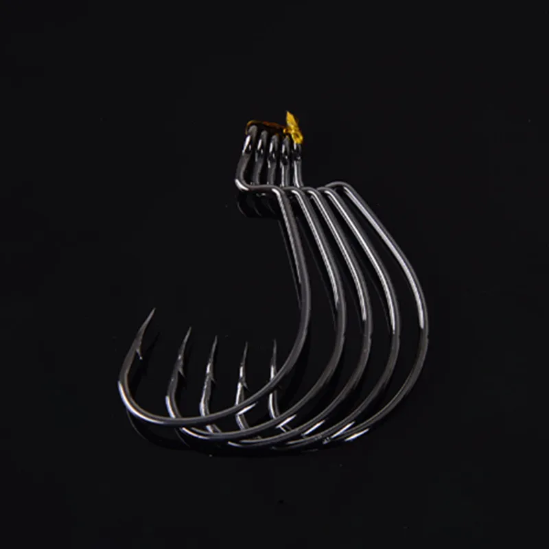 BaMMax Fishing hooks 5pcs 1#  1/0#  2/0#  3/0# crank hook for Soft Worm Bait Crankbait Fishing Tackle accessories Pesca