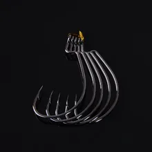 BaMMax Fishing hooks 5pcs 1#  1/0#  2/0#  3/0# crank hook for Soft Worm Bait Crankbait Fishing Tackle accessories Pesca