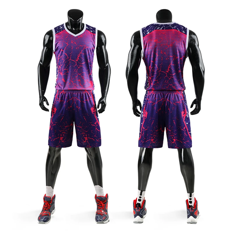 

High Quality Men Throwback Basketball Jerseys Sets Blank College Team Basketball Clothes Pockets Basketball Uniforms Suits Print
