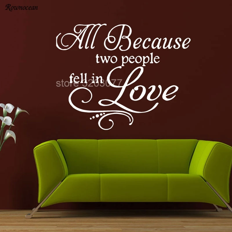 Love Quotes Wall Sticker Vinyl Art Removable Home Decor DIY LivingRoom