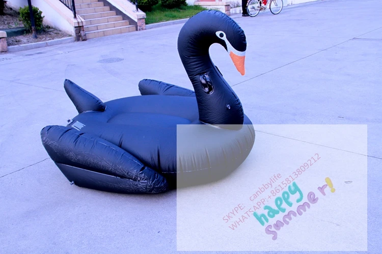 Гигантский надувной Черный лебедь плавательный бассейн поплавок 190 см Черный лебедь озеро океан пляж вечерние кататься на летней воде игрушки
