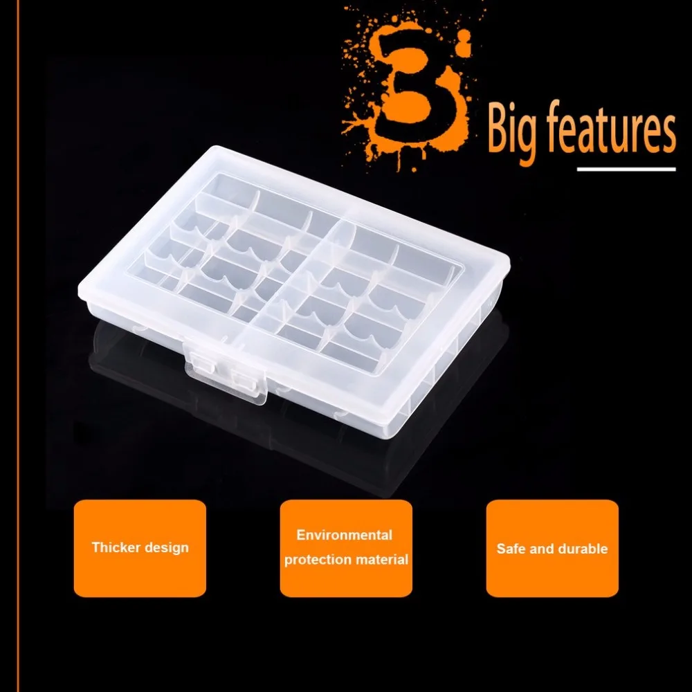 

Battery Holder Hard Plastic Case LEISE Batteries Storage Case Holder Storage Battery Box For 10 x AA or 14 x AAA Battery holder