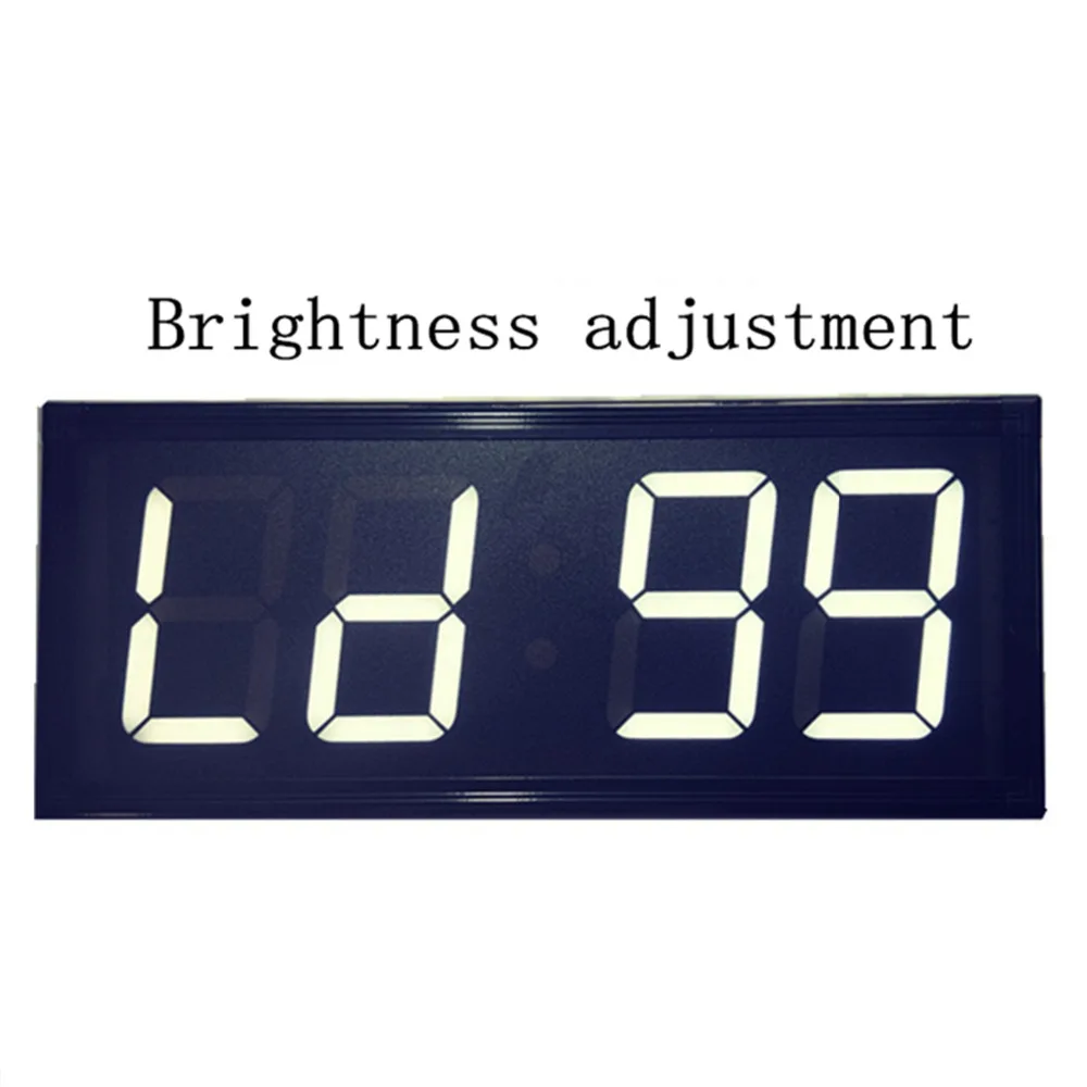  Remote electronic LED wall clock Large screen digital thermometer hanging clock Airport/station/out - 32965486099