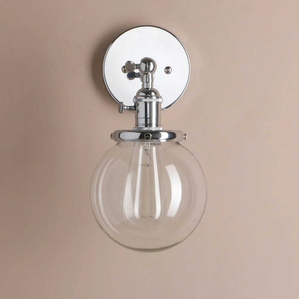 Permo 5,9 ''винтажный настенный светильник, современный стеклянный Настенный бра, настенные светильники, светильник, лофт прикроватная зеркальная лампа, лестничные огни