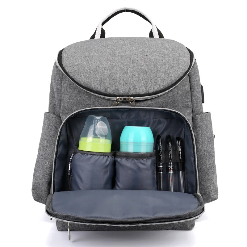

15 Inch Large Capacity Nursing Diaper Baby Bags For Mommy Daddy Maternity Travel Backpack USB Casual Daypacks Mother Care